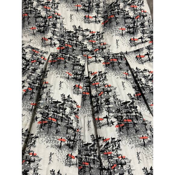 NWOT Florence Fancy Girl Sleeveless Dress Size 5-6 White Abstract Surfing - Picture 3 of 8